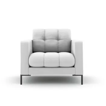 Fotoliu, Mamaia, Micadoni Home, BL, 87x92x75 cm, tesatura tip twill, gri deschis imagine