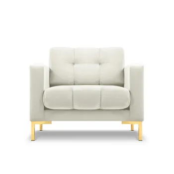 Fotoliu, Mamaia, Micadoni Home, GL, 87x92x75 cm, catifea, bej deschis imagine