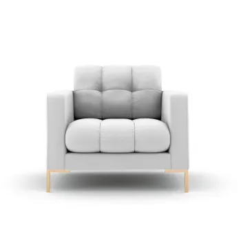 Fotoliu, Mamaia, Micadoni Home, GL, 87x92x75 cm, tesatura tip twill, gri deschis imagine