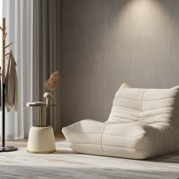 Fotoliu, Mauro Ferretti, Mask, 103x100x80 cm, ambalat vidat, poliester/burete, alb imagine