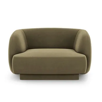 Fotoliu, Miley, Micadoni Home, BL, 109x85x74 cm, catifea, verde imagine