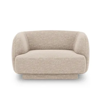 Fotoliu, Miley, Micadoni Home, BL, 109x85x74 cm, poliester chenille, bej imagine