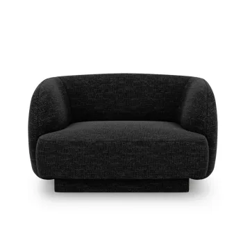 Fotoliu, Miley, Micadoni Home, BL, 109x85x74 cm, poliester chenille, negru imagine