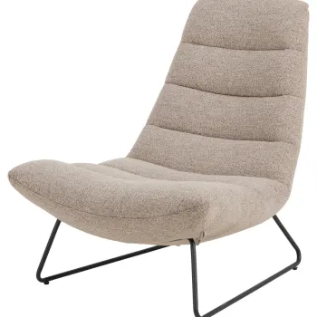 Fotoliu Milford, Actona, 82.5x93x97 cm, tesatura Boucle/otel, bej imagine
