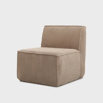 Fotoliu modular Likke, Homla, 88x73x73 cm, catifea din poliester, bej imagine