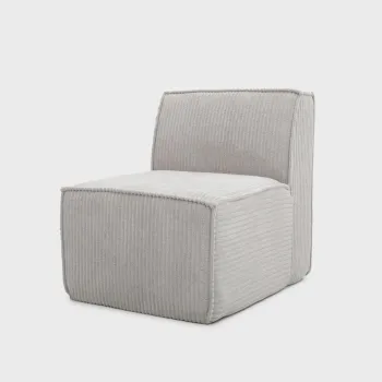 Fotoliu modular Likke, Homla, 88x73x73 cm, catifea din poliester, gri deschis imagine