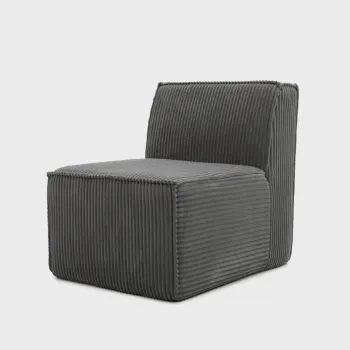 Fotoliu modular Likke, Homla, 88x73x73 cm, catifea din poliester, gri inchis imagine