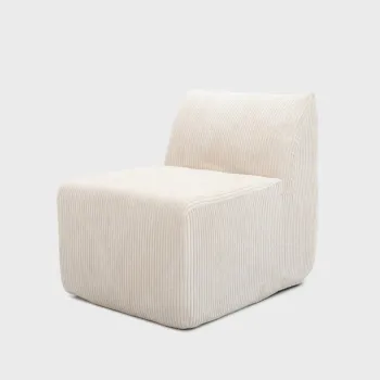 Fotoliu modular Svela, Homla, 80x59.5x62 cm, catifea din poliester, bej imagine