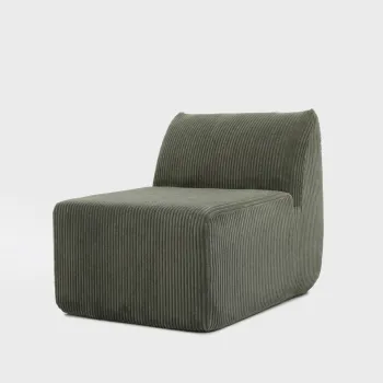 Fotoliu modular Svela, Homla, 80x59.5x62 cm, catifea din poliester, verde olive imagine