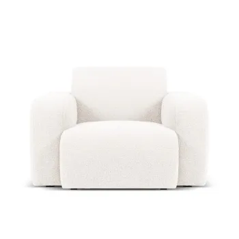 Fotoliu, Molino-101, Micadoni Home, 105x95x72 cm, tesatura boucle, alb imagine