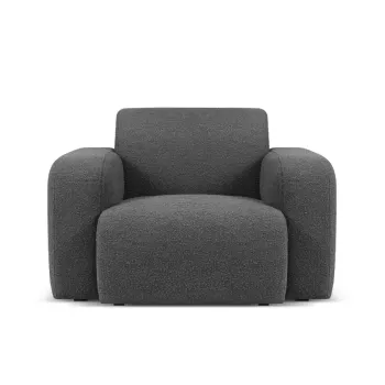 Fotoliu, Molino-101, Micadoni Home, 105x95x72 cm, tesatura boucle, gri inchis imagine