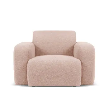 Fotoliu, Molino-101, Micadoni Home, 105x95x72 cm, tesatura boucle, roz pudra imagine