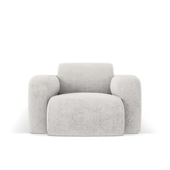 Fotoliu, Molino-140, Micadoni Home, 105x95x72 cm, tesatura chenille din poliester, gri deschis imagine