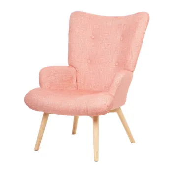 Fotoliu Moss Pop, Homla, 70x55x95 cm, lemn/poliester, roz imagine