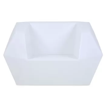 Fotoliu, Nola, L.120 l.100 H.71 cm, polipropilena, alb imagine