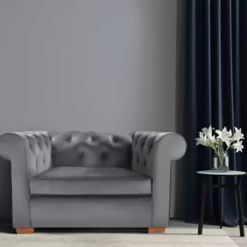 Fotoliu Oxford Chesterfield, 93x116x75 cm, Antracit imagine