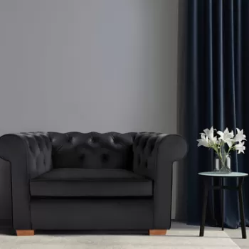 Fotoliu Oxford Chesterfield, 93x116x75 cm, Graphite imagine