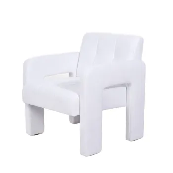 Fotoliu Pelle, Homla, 69x68x75 cm, MDF/poliester, alb imagine