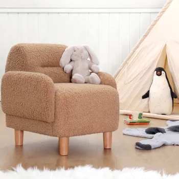 Fotoliu pentru copii, Fluffe, 209FLF1429, Blana artificiala, Maro imagine