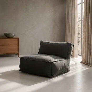 Fotoliu pentru exterior Bagsy, Homla, 95x95x80 cm, olefina/poliester, gri inchis imagine