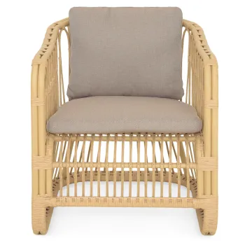 Fotoliu pentru exterior Surabaya, 77x67.5x79 cm, aluminiu, natur/gri imagine