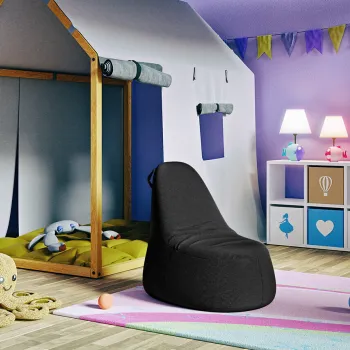 Fotoliu puf ELTAP, Mario, 78x83x83 cm, poliester, negru imagine