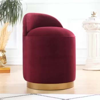 Fotoliu puf, Fluffe, 209FLF1105, Catifea, Rosu claret imagine