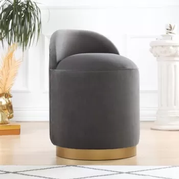 Fotoliu puf, Fluffe, 209FLF1107, Catifea, Gri inchis imagine