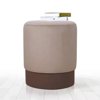 Fotoliu puf, Fluffe, 209FLF1122, 50% Bumbac / 50% Catifea, Cafea imagine