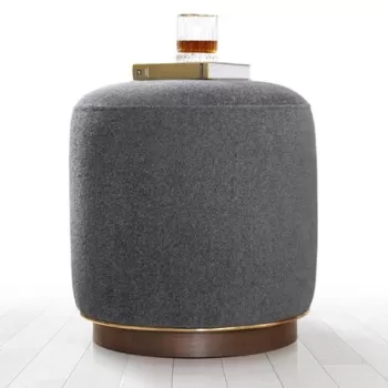 Fotoliu puf, Fluffe, 209FLF1143, Bumbac, Gri imagine