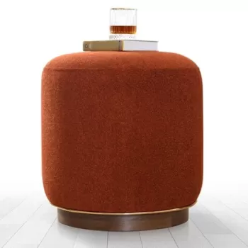 Fotoliu puf, Fluffe, 209FLF1145, Bumbac, Caramiziu imagine