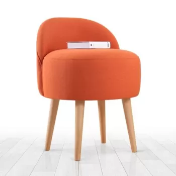 Fotoliu puf, Fluffe, 209FLF1149, 50% bumbac, 50% in, Portocaliu imagine