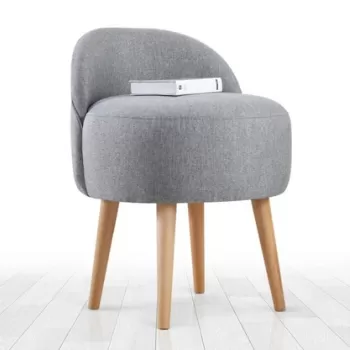 Fotoliu puf, Fluffe, 209FLF1150, 50% bumbac, 50% in, Gri imagine