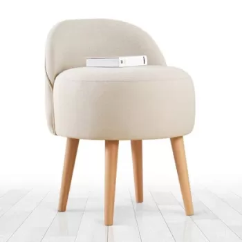 Fotoliu puf, Fluffe, 209FLF1151, 50% bumbac, 50% in, Crem imagine