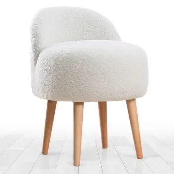 Fotoliu puf, Fluffe, 209FLF1155, Blana artificiala, Alb imagine