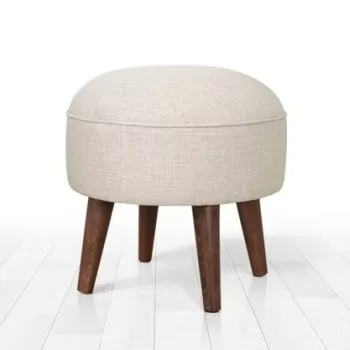 Fotoliu puf, Fluffe, 209FLF1165, 50% Bumbac / 50% Catifea, Crem imagine