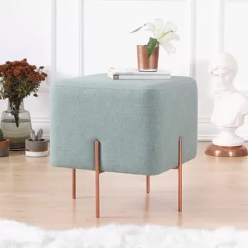 Fotoliu puf, Fluffe, 209FLF1185, 50% bumbac, 50% in, Verde Sea imagine