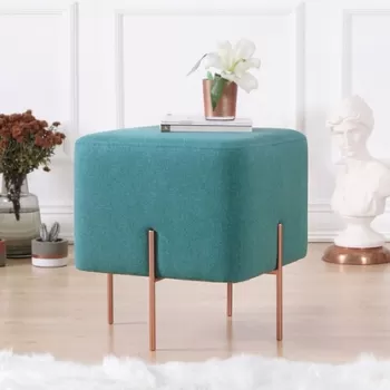 Fotoliu puf, Fluffe, 209FLF1187, 50% bumbac, 50% in, Verde deschis imagine