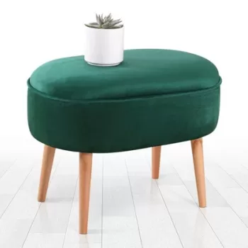 Fotoliu puf, Fluffe, 209FLF1203, Catifea, Verde imagine