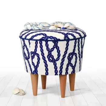 Fotoliu puf, Fluffe, 209FLF1216, Microfibra, Albastru alb imagine