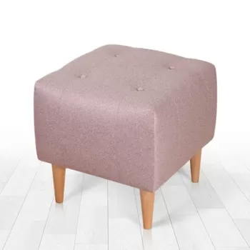 Fotoliu puf, Fluffe, 209FLF1222, 50% Bumbac / 50% Catifea, Roz imagine