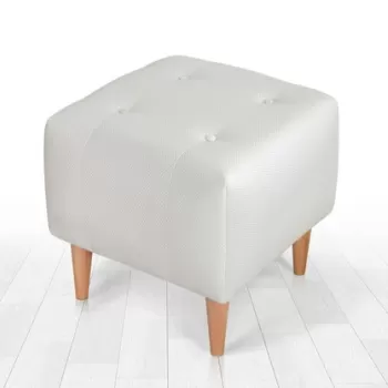 Fotoliu puf, Fluffe, 209FLF1224, 50% Bumbac / 50% Catifea, Crem imagine