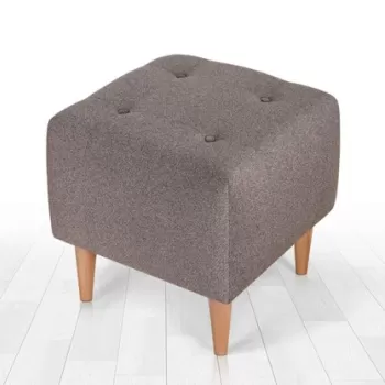 Fotoliu puf, Fluffe, 209FLF1226, 50% Bumbac / 50% Catifea, Cafea imagine