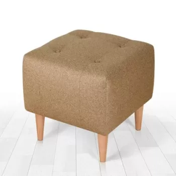 Fotoliu puf, Fluffe, 209FLF1228, 50% Bumbac / 50% Catifea, Auriu imagine