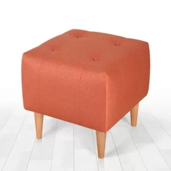 Fotoliu puf, Fluffe, 209FLF1229, 50% Bumbac / 50% Catifea, Portocaliu imagine