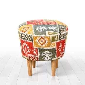 Fotoliu puf, Fluffe, 209FLF1238, Poliester, Multicolor imagine