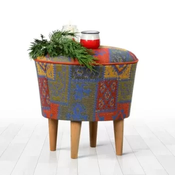 Fotoliu puf, Fluffe, 209FLF1240, Poliester, Multicolor imagine