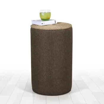 Fotoliu puf, Fluffe, 209FLF1244, 50% bumbac, 50% in, Cafea imagine