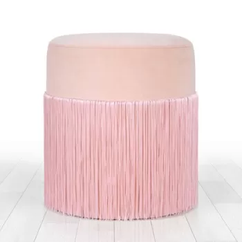 Fotoliu puf, Fluffe, 209FLF1257, Catifea, Roz imagine