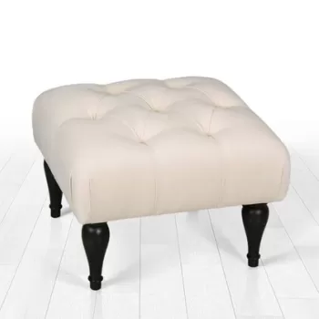 Fotoliu puf, Fluffe, 209FLF1291, 50% Bumbac / 50% Catifea, Crem imagine